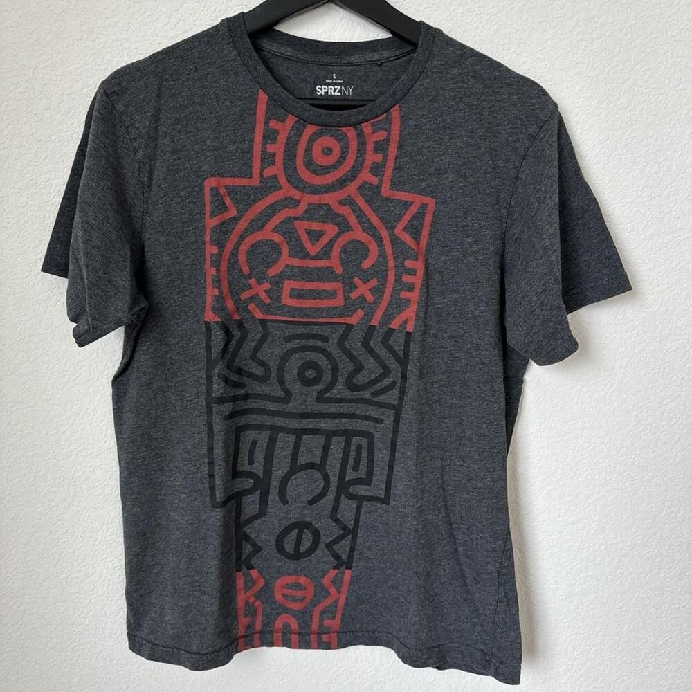 SPRZ NY by Keith Haring x Uniqlo Special Edition Aztec Print Graphic TShirt, S